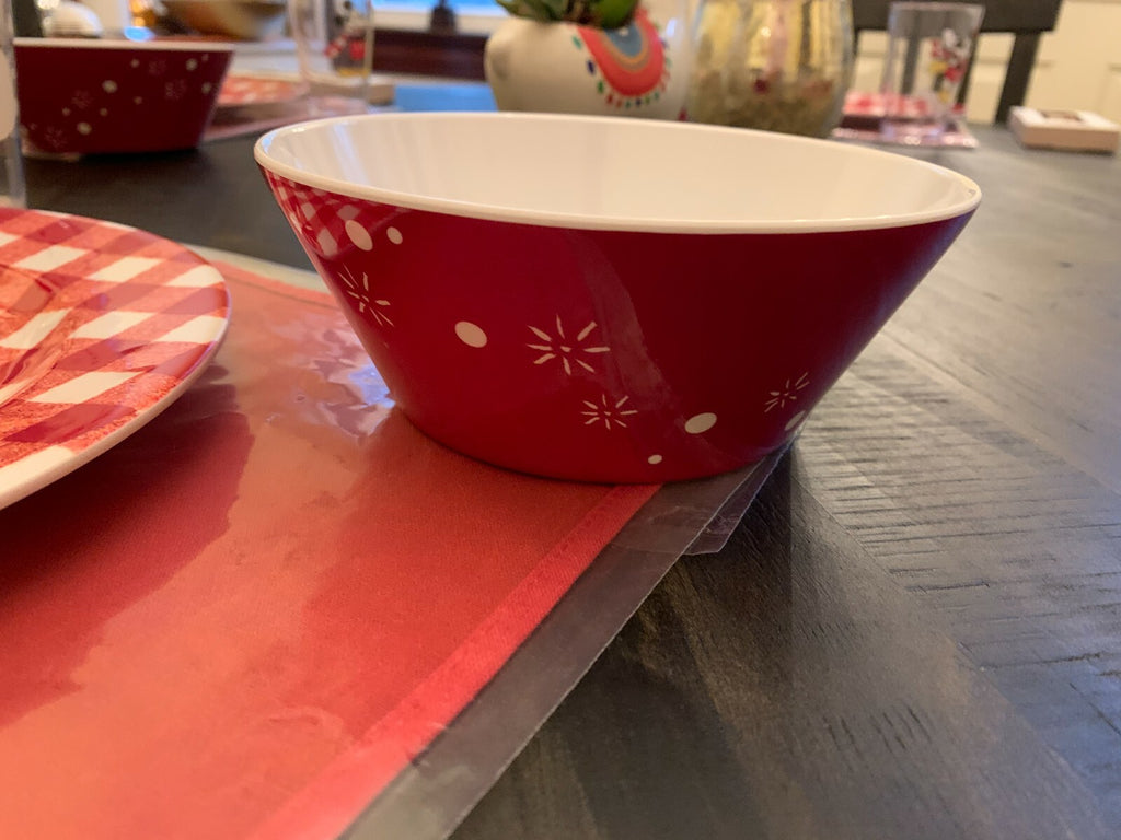 Pottery Barn Holiday Disney Mickey Mouse Bowl School Christmas gift snowman ]