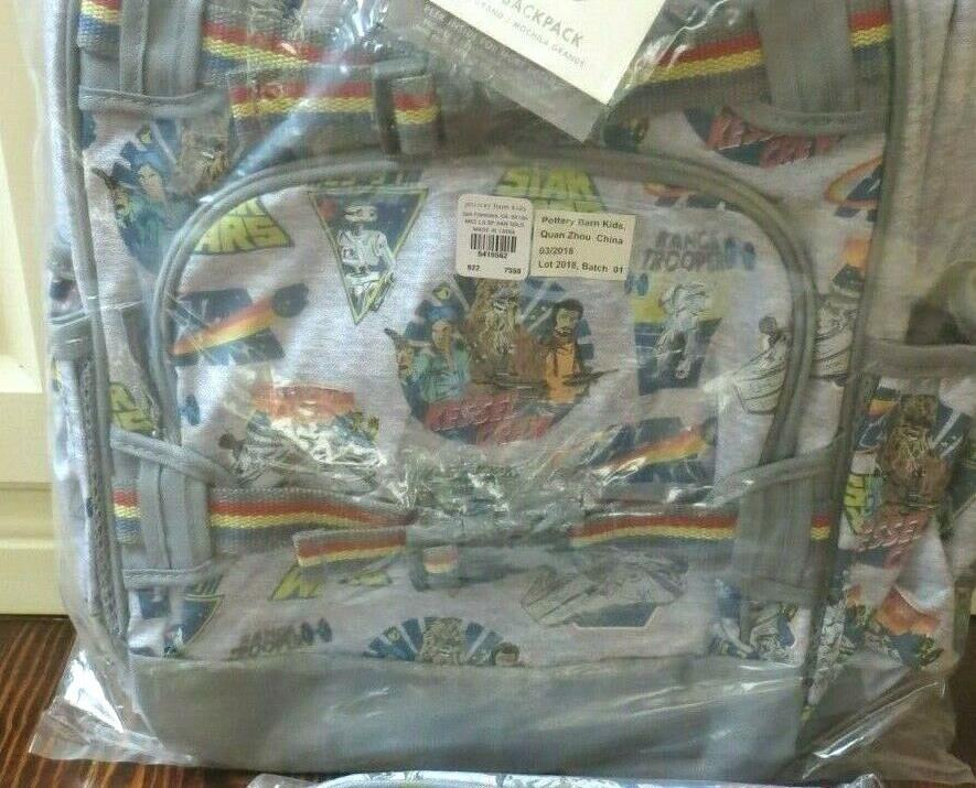 School Pottery Barn Star Wars boy Disney BACKPACK +Lunch box Gift SOLO Grogu ??