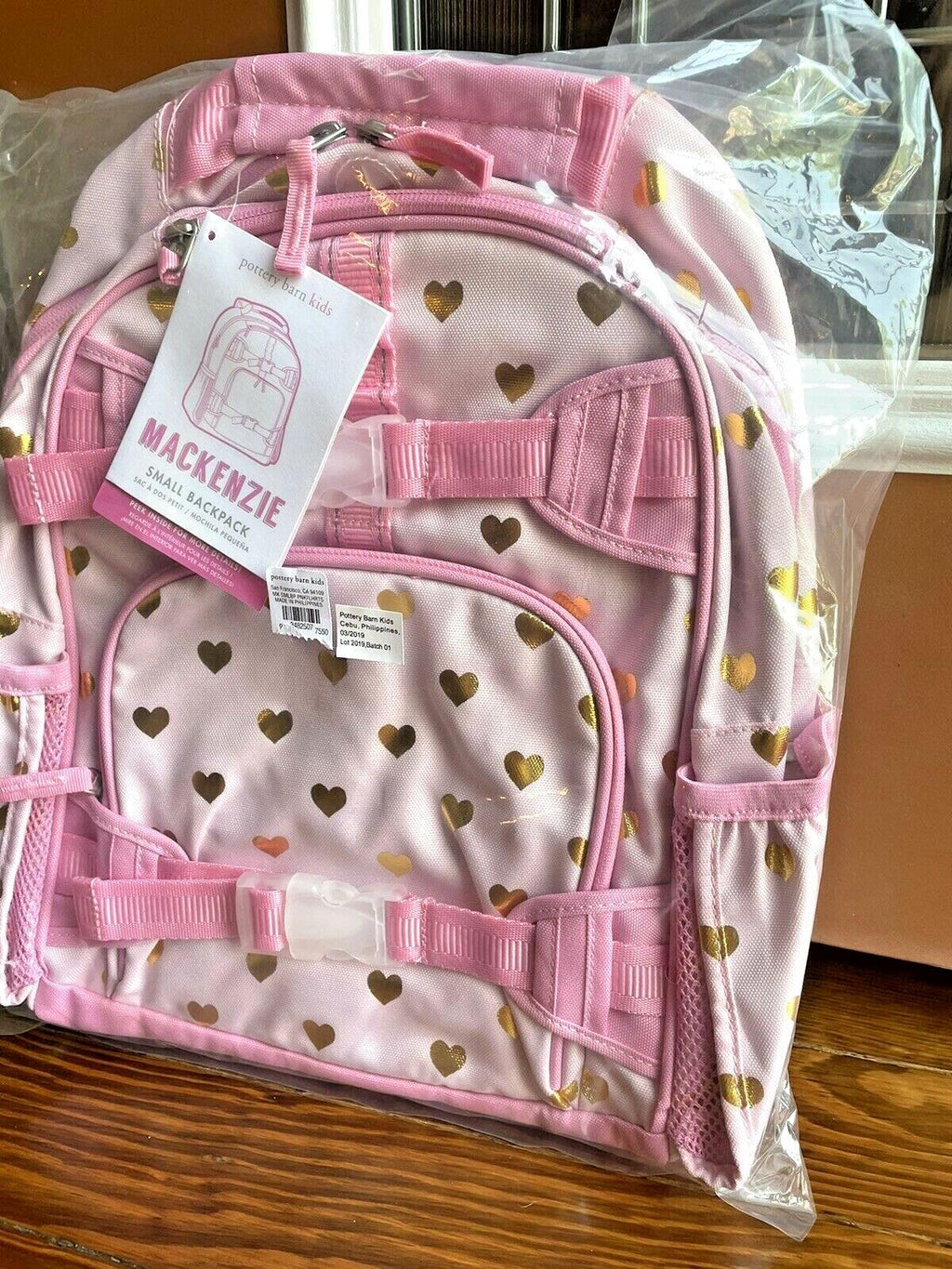 School Pottery barn Barbie BACKPACK bag girl princess pink travel heart gold .