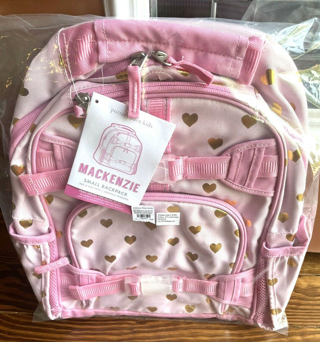 School Pottery barn Barbie BACKPACK bag girl princess pink travel heart gold .