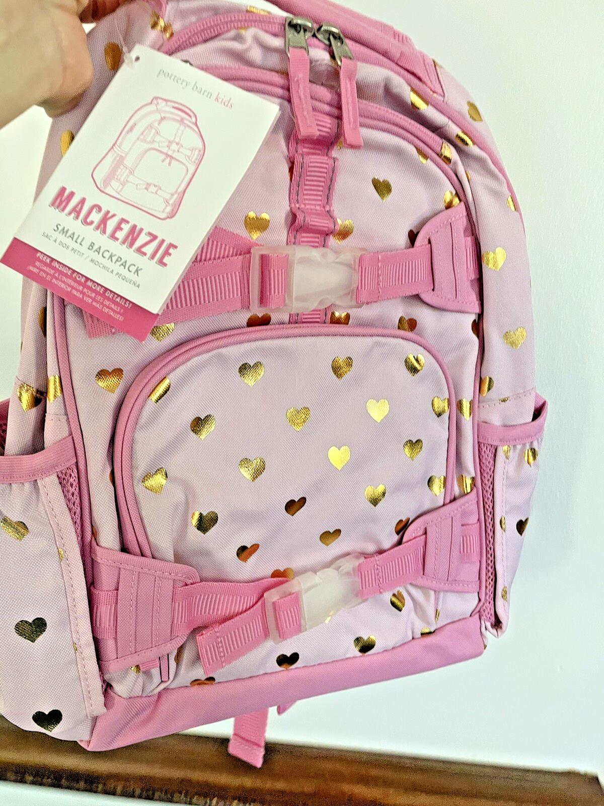 School Pottery barn Barbie BACKPACK bag girl princess pink travel heart gold .