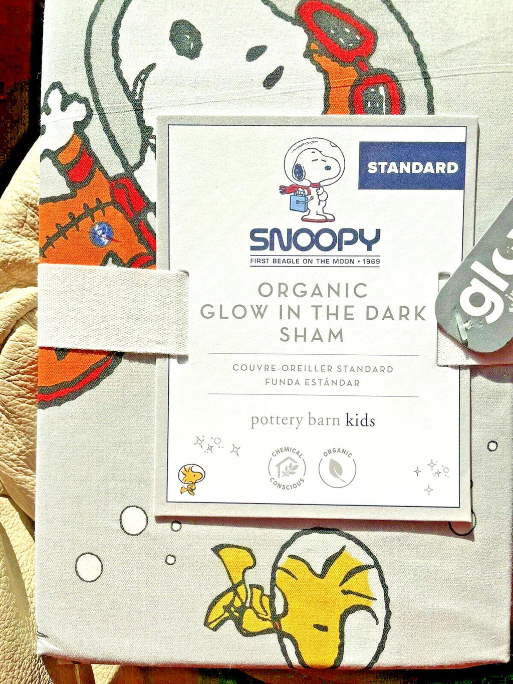 Snoopy Pottery Barn PEANUTs PILLOW SHAM Disney space Dog Gift star kid
