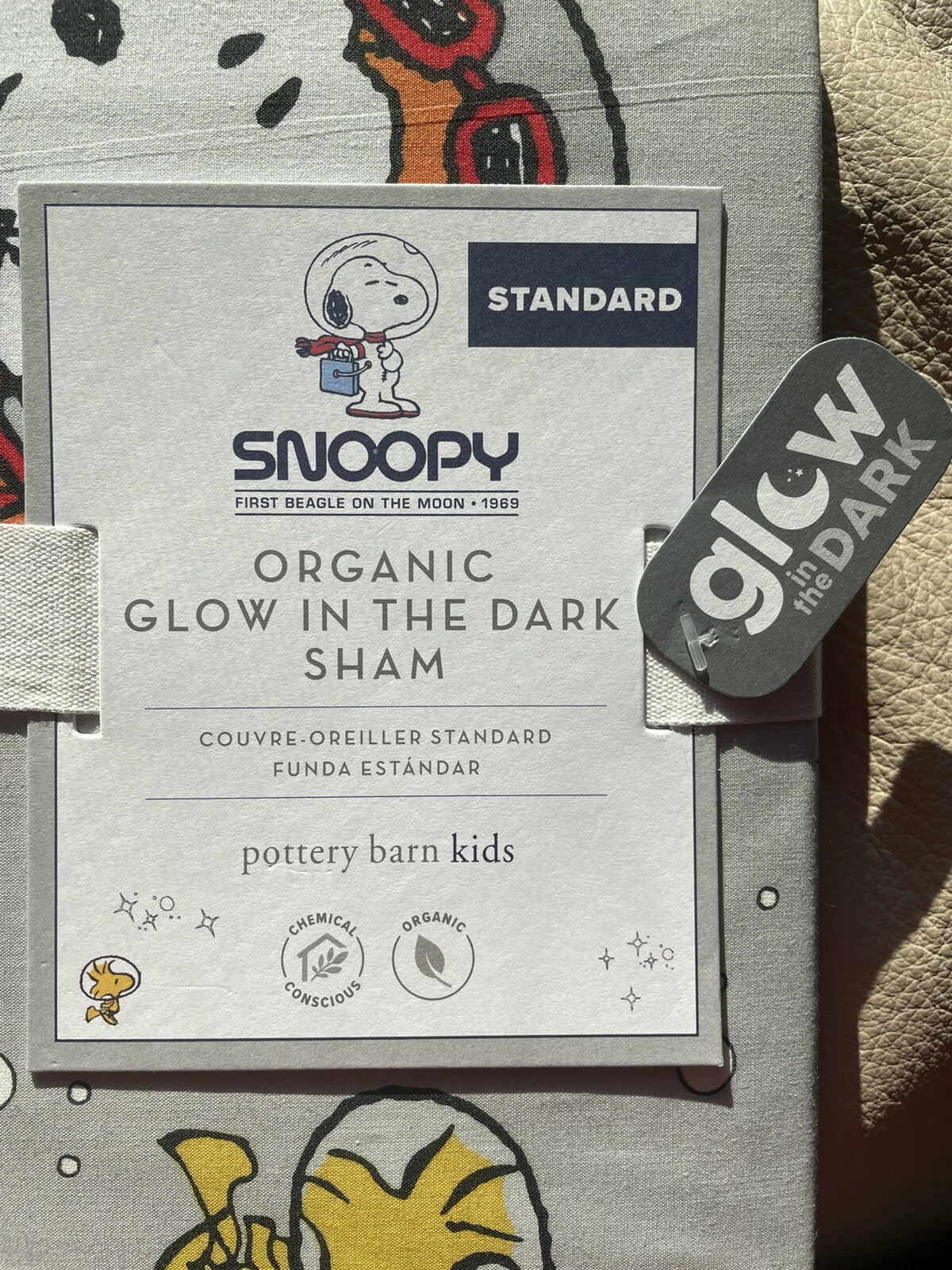 Snoopy Pottery Barn PEANUTs PILLOW SHAM Disney space Dog Gift star kid