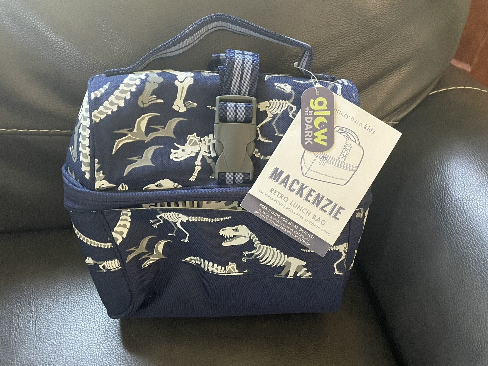 Disney School boy Pottery barn Dinosaur BACKPACK travel + Lunch Box Jurassic .
