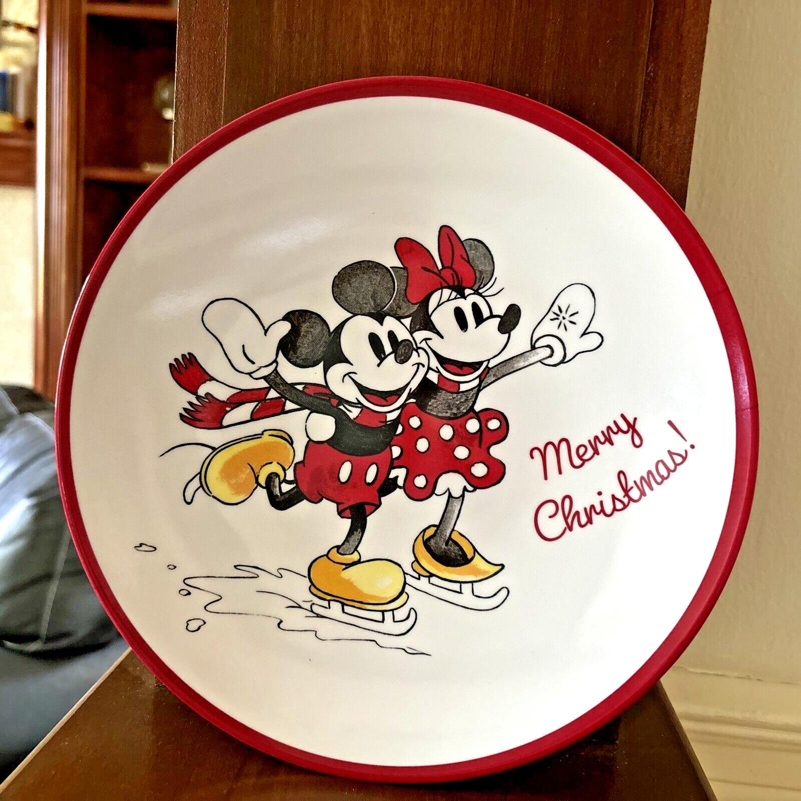 Disney Pottery Barn Plate Mickey Mouse holiday party school gift Christmas kid n