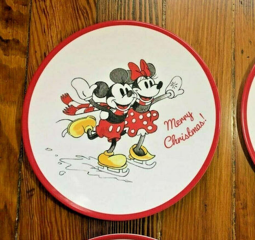 Disney Pottery Barn Plate Mickey Mouse holiday party school gift Christmas kid n