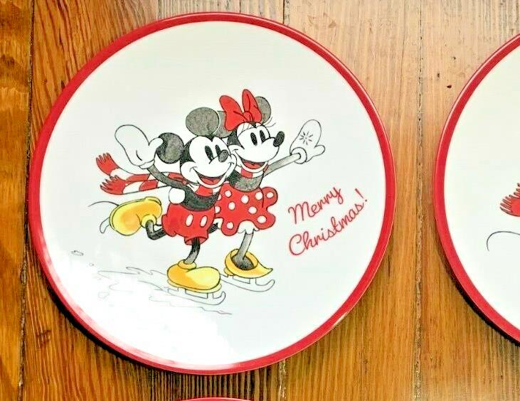 Disney Pottery Barn Plate Mickey Mouse holiday party school gift Christmas kid n