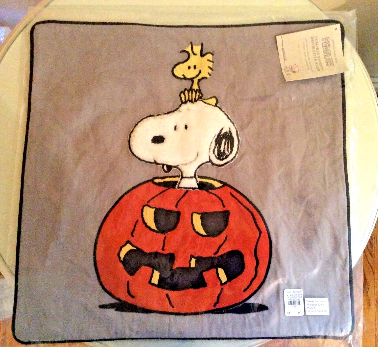 Snoopy Pottery Barn Peanuts Holiday pillow Sham halloween Disney School kids  a