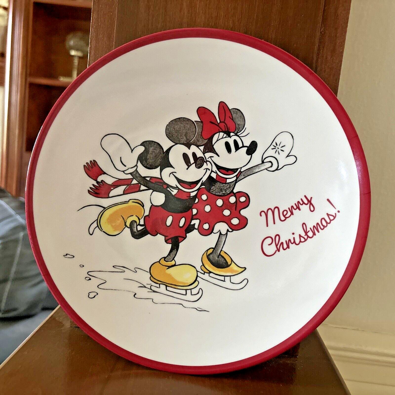 Disney Pottery Barn Plate Mickey Mouse holiday party school gift Christmas kid n