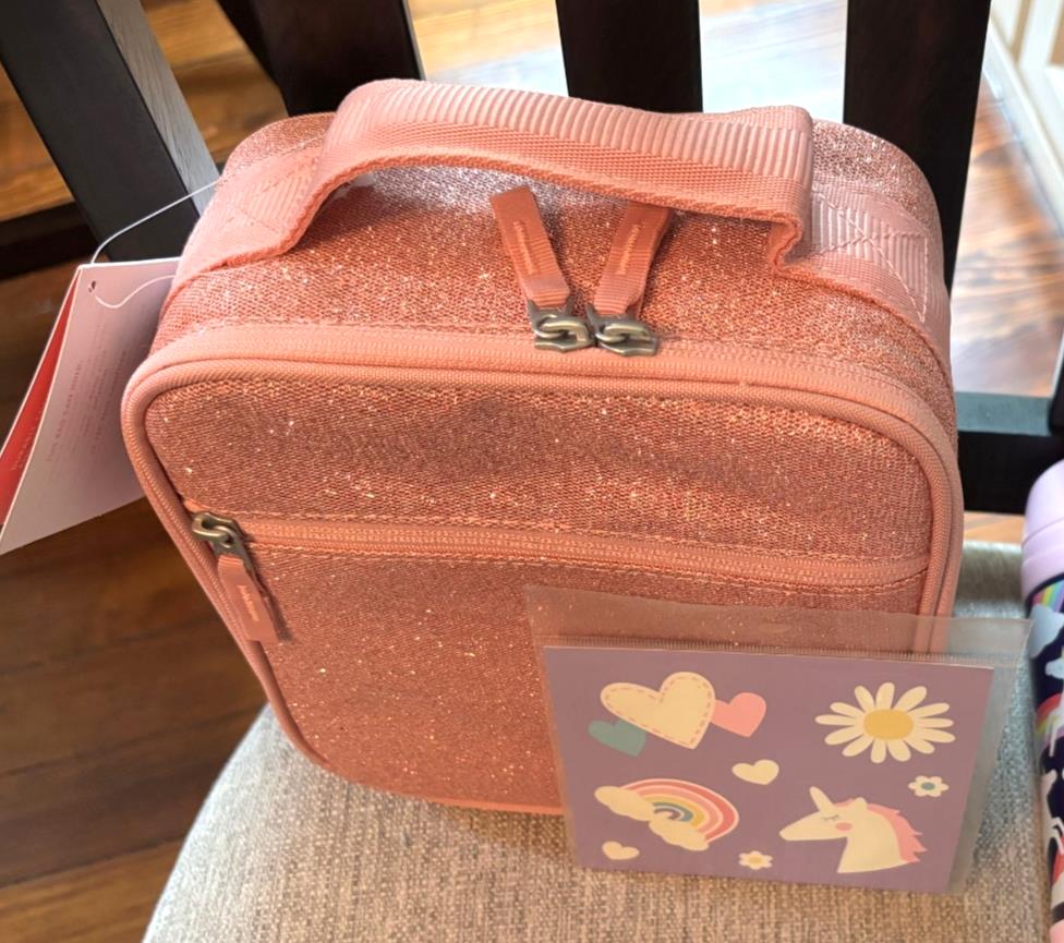 School Pottery barn LARGE BACKPACK LUNCH WATER Rainbow Unicorn Travel Bag ?? .