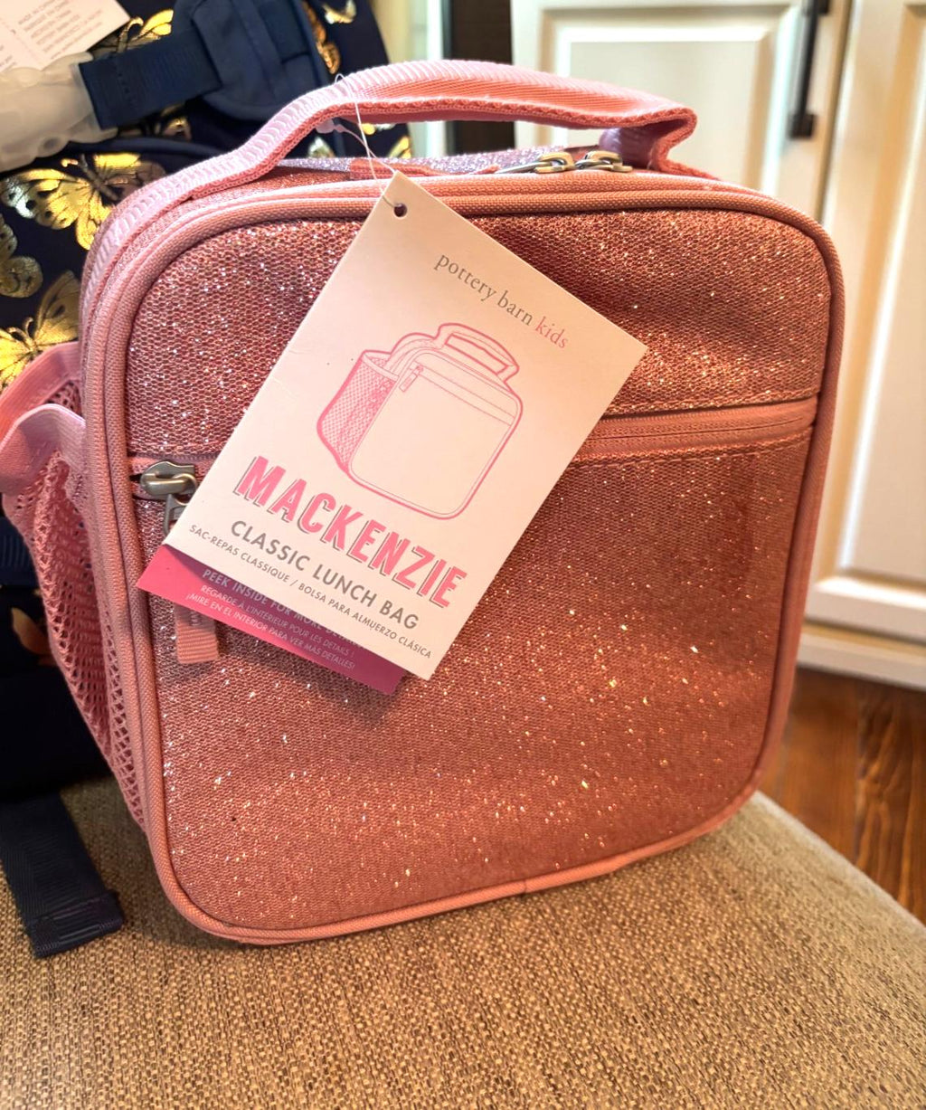 School Pottery barn LARGE BACKPACK LUNCH WATER Rainbow Unicorn Travel Bag ?? .