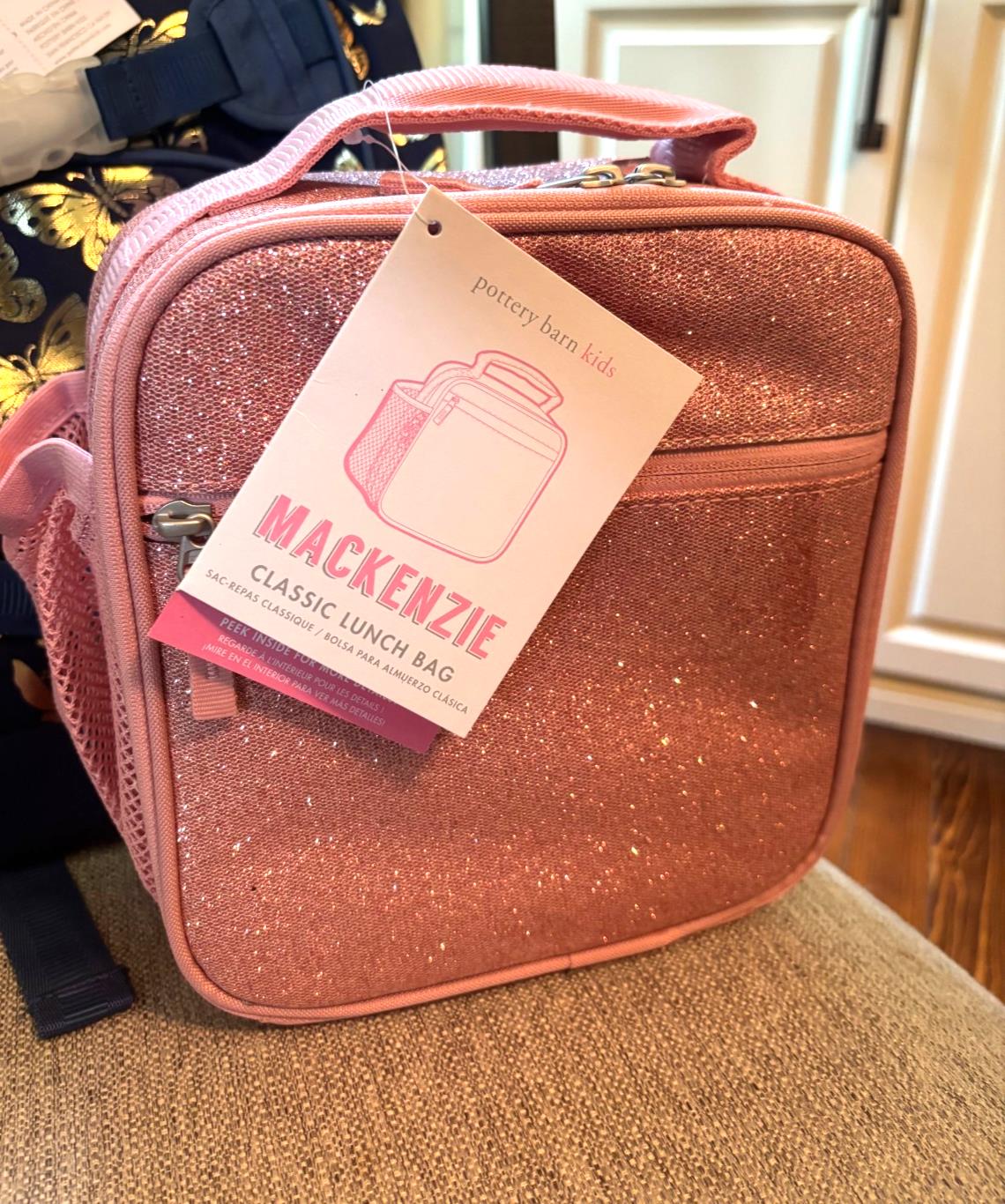 School Pottery barn LARGE BACKPACK LUNCH WATER Rainbow Unicorn Travel Bag ?? .