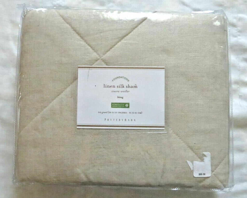 Pottery Barn pillow SHAM KING linen silk Flax Disney party gift school holiday [