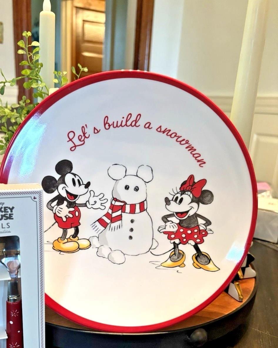 Pottery Barn holiday Disney Mickey Mouse kid school gift DINNER PLATE SET party