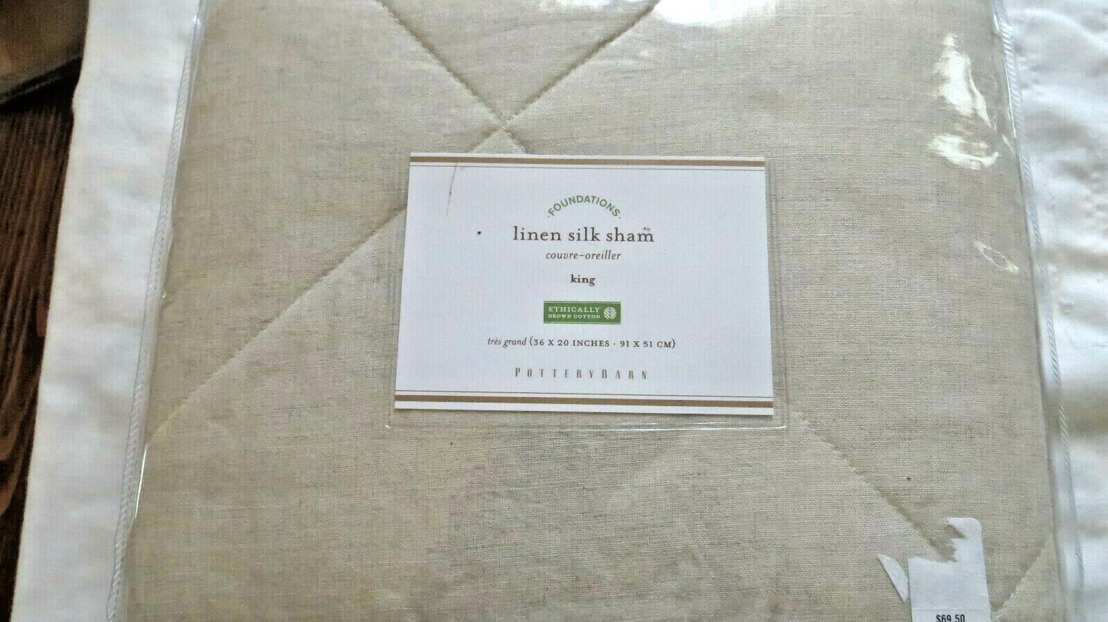 Pottery Barn pillow SHAM KING linen silk Flax Disney party gift school holiday [