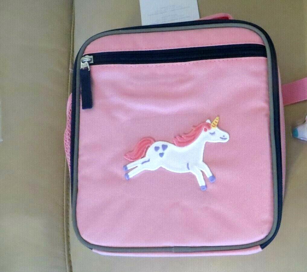 Pottery Barn LUNCH BOX BAG School Disney Unicorn horse pink bag girl party ?? .
