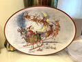 Pottery Barn Disney Plate Holiday Party Platter Christmas Santa Rudolph kids n