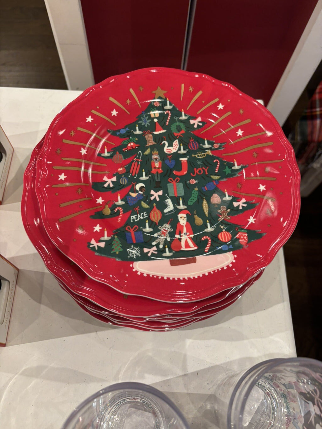 Pottery Barn Peanuts Disney Plate Christmas Nutcracker holiday party kid Set 4 !