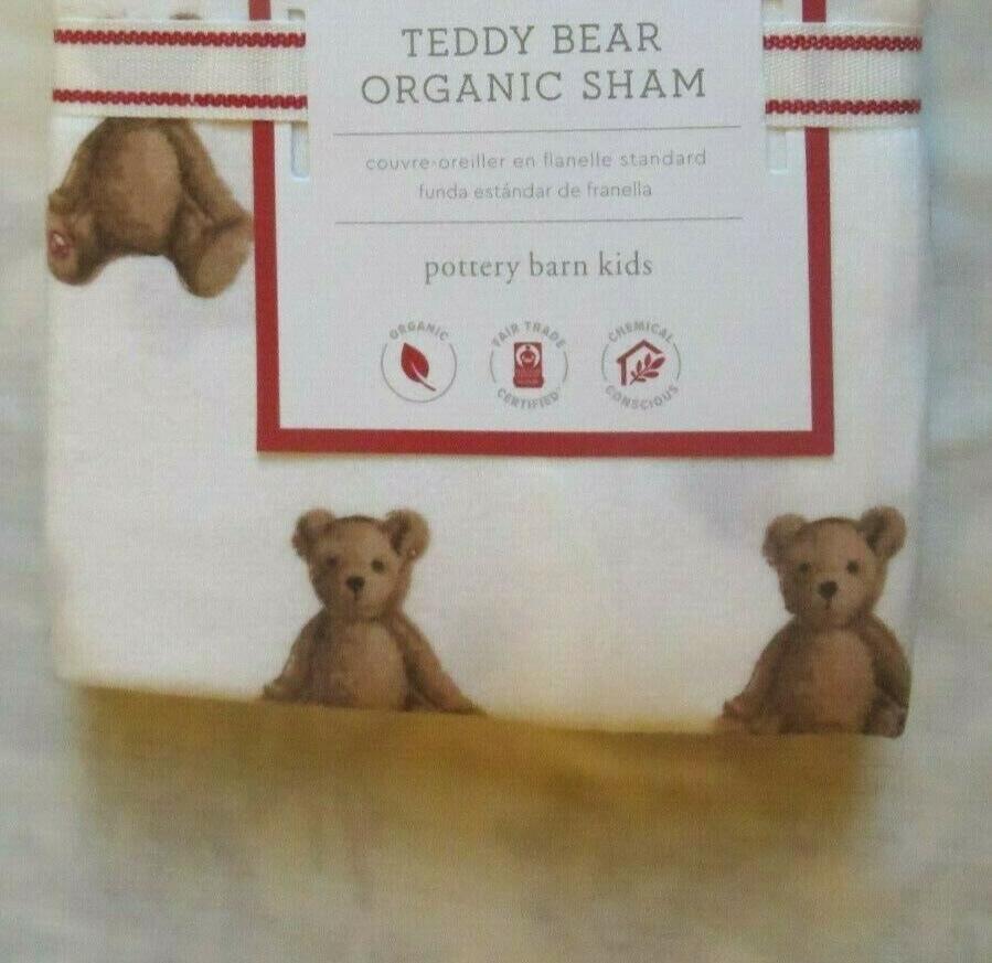 Pottery Barn PILLOW SHAM holiday Disney Teddy Bear gift Christmas birthday kid