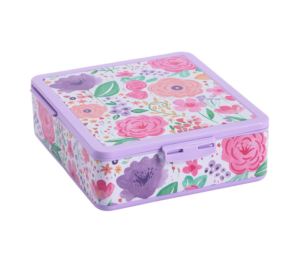 Pottery barn school Floral Flower Bento lunch box Disney travel gift girl pink .