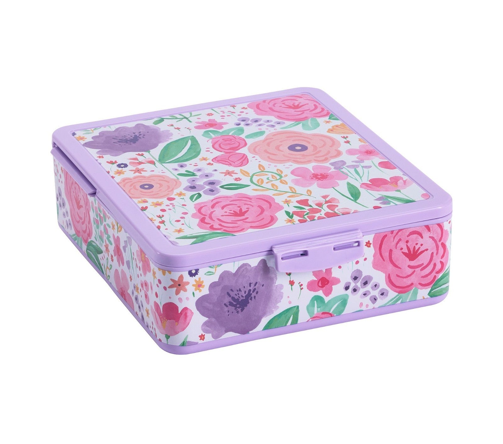 Pottery barn school Floral Flower Bento lunch box Disney travel gift girl pink .