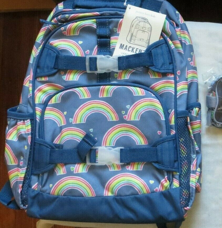 school Pottery barn Disney Rainbow Heart LARGE BACKPACK bag Girl holiday ?? .