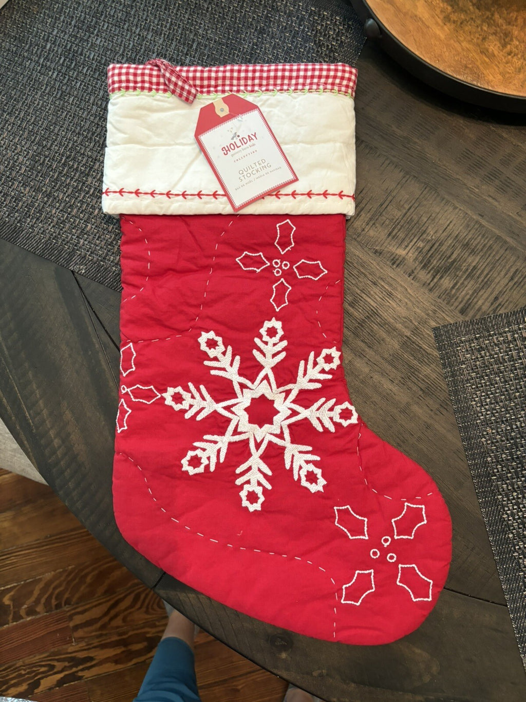 Pottery Barn Holiday Christmas stocking gift party Snowflake school kid Disney ]