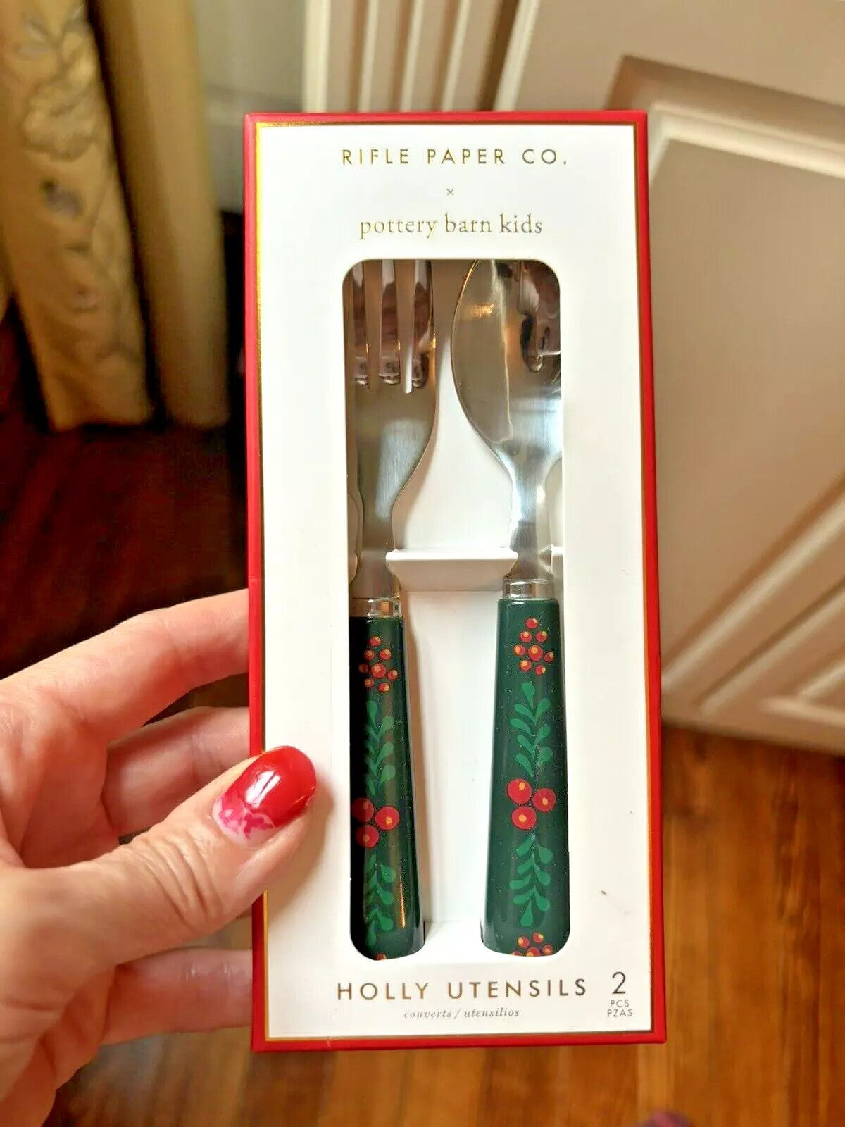 Pottery Barn holiday Christmas Nutcracker 12 days party Rudolph Utensil SET '
