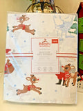 Pottery Barn Bumble Rudolph Reindeer holiday Christmas ORGANIC SHEET SET TWIN -