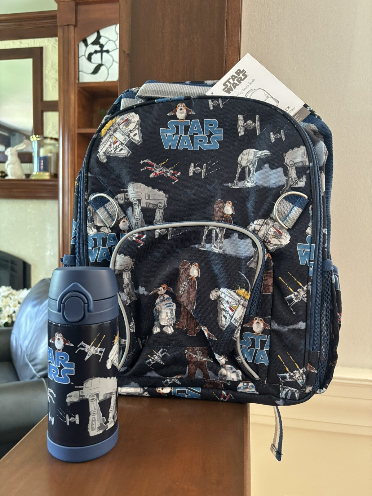 Pottery barn school disney STAR WARS BACKPACK Solo +Water travel  set Jedi boy .