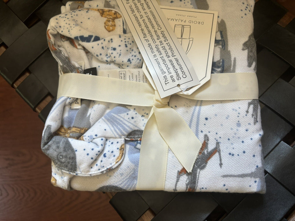 Pottery barn kid star wars Droid Jedi space Disney pajama pj set birthday gift m