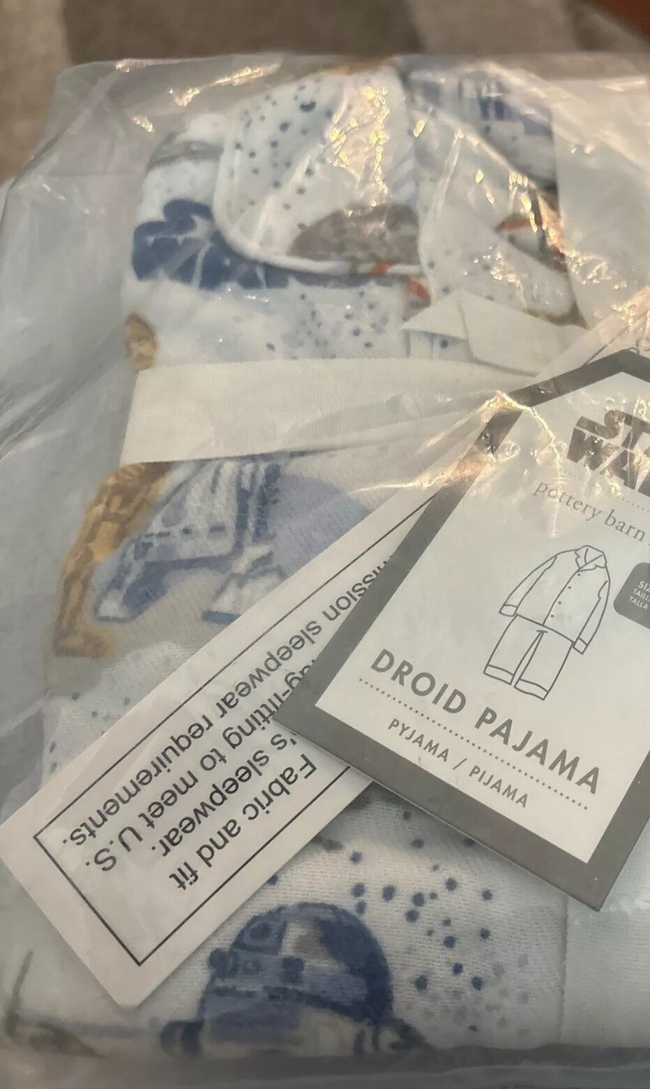Pottery barn kid star wars Droid Jedi space Disney pajama pj set birthday gift m