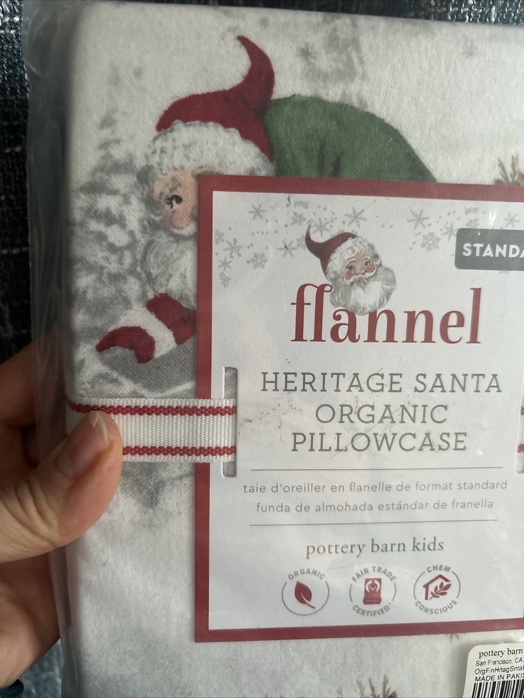 Pottery Barn holiday Heritage Christmas Rudolph Disney kid Santa Pillowcase n