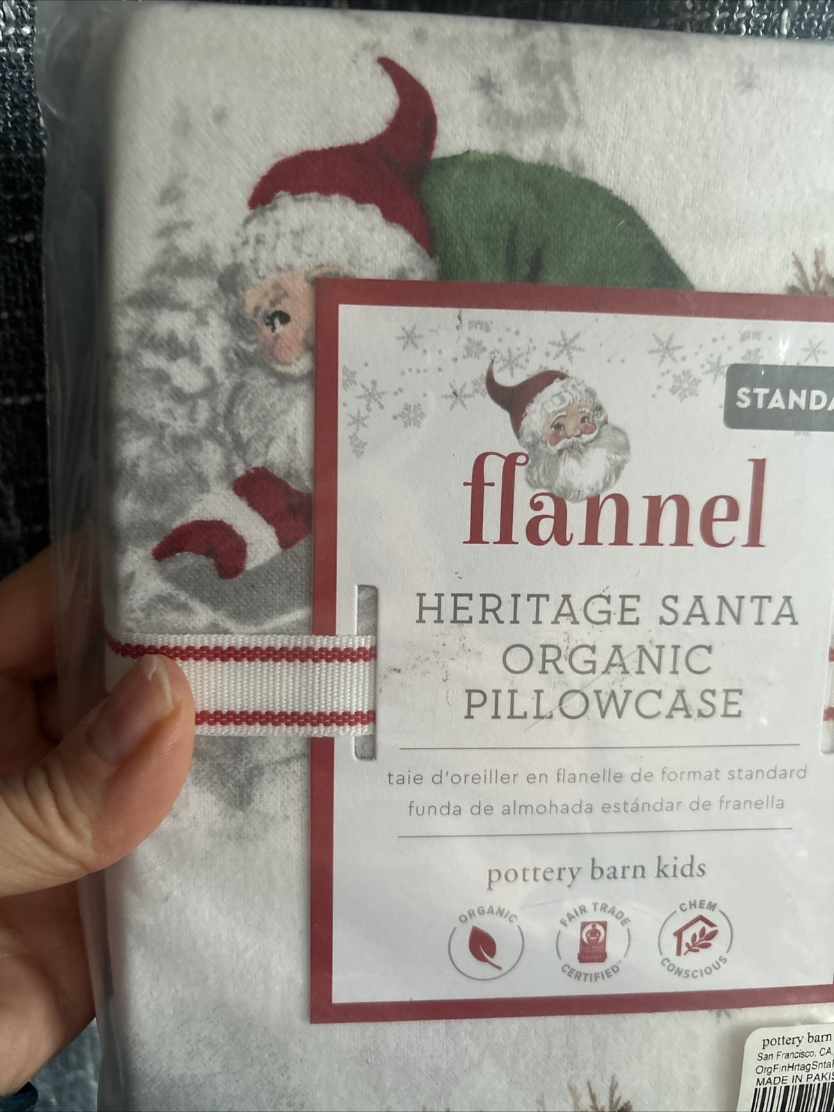 Pottery Barn holiday Heritage Christmas Rudolph Disney kid Santa Pillowcase n