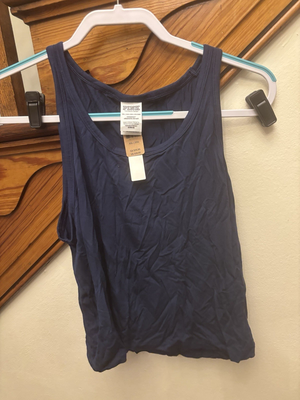 PINK Victoria’s Secret Yoga Tank Sleep XXL workout travel holiday new .