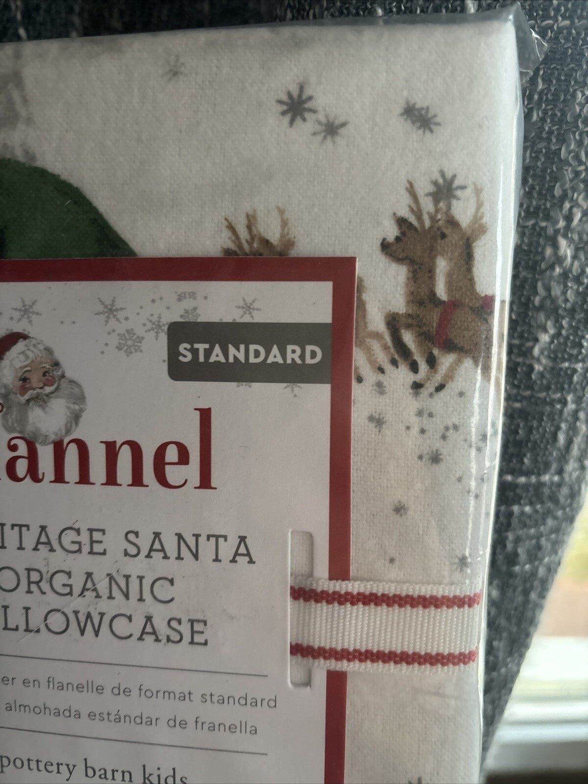 Pottery Barn holiday Heritage Christmas Rudolph Disney kid Santa Pillowcase n