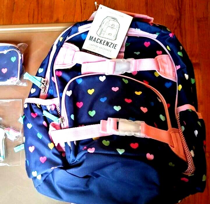 School Pottery barn Disney LARGE BACKPACK LUNCH WATER Heart travel girl bag ?? .