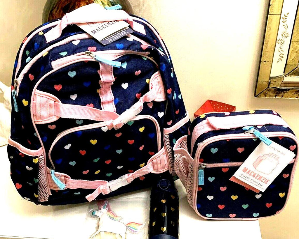 School Pottery barn Disney LARGE BACKPACK LUNCH WATER Heart travel girl bag ?? .
