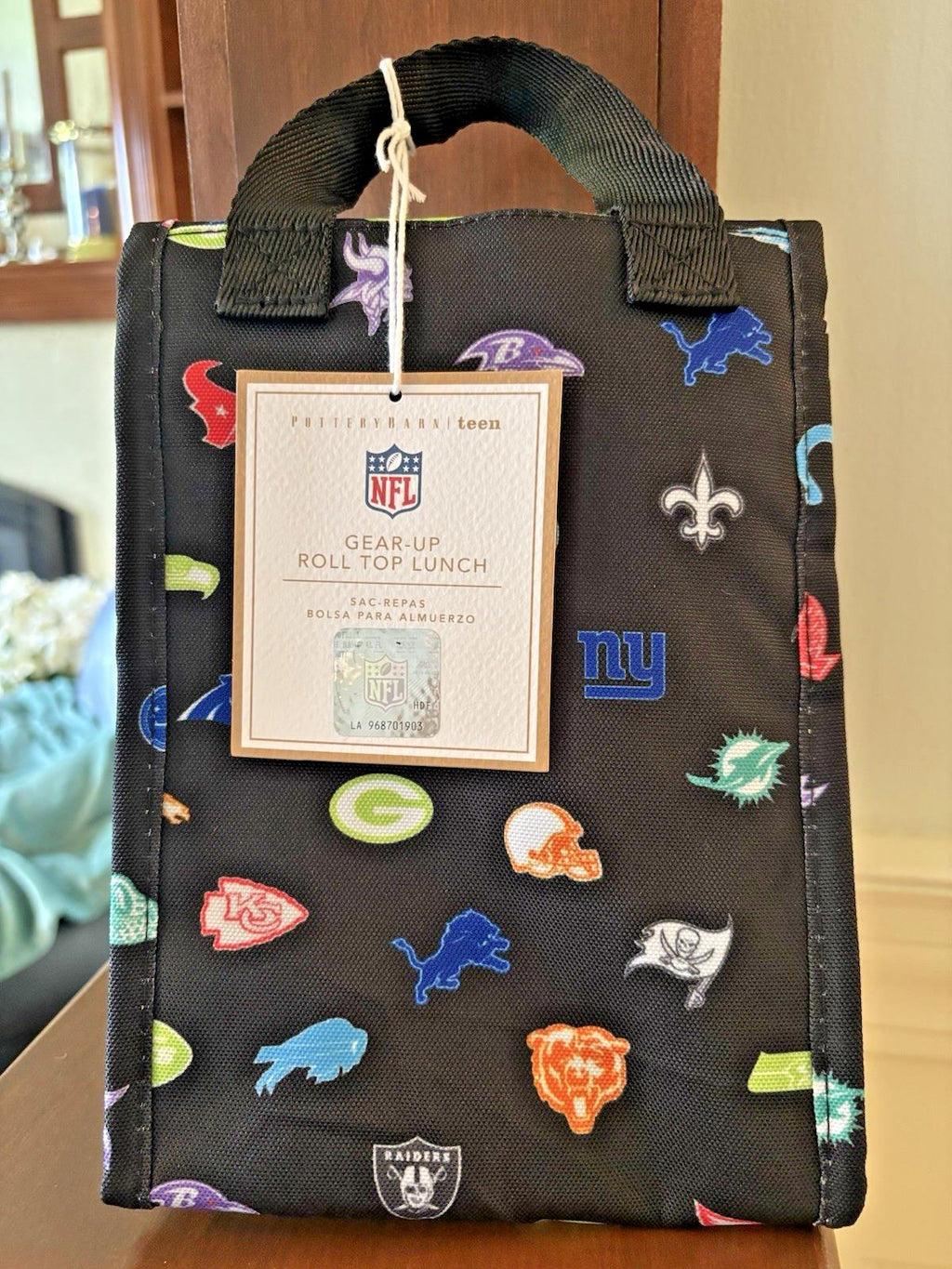 Pottery Barn School Lunch Bag NFL sports bag travel Baseball boy football kid