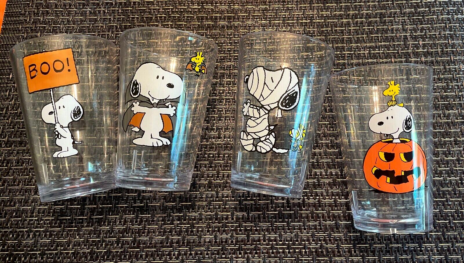 Disney Snoopy Pottery Barn CUP Peanuts Halloween holiday gift party school SET 4