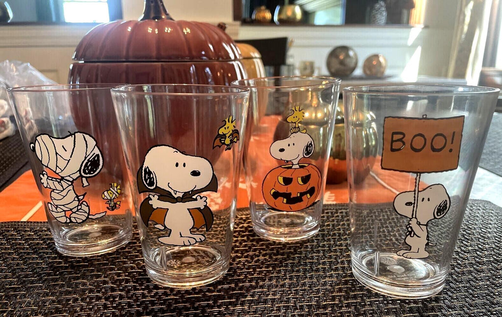 Disney Snoopy Pottery Barn CUP Peanuts Halloween holiday gift party school SET 4