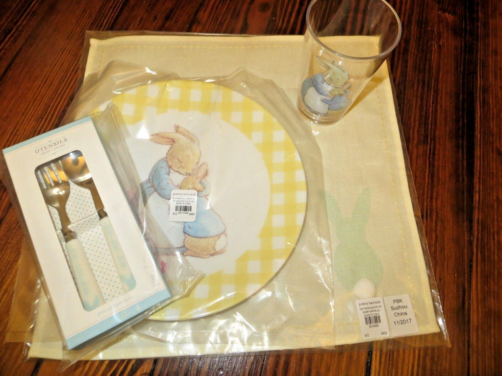 Pottery Barn Disney Plate cup napkin Easter holiday party Bunny Peter rabbit !
