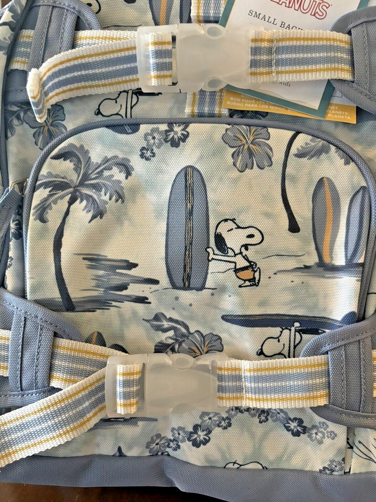 School Pottery barn SNOOPY BACKPACK + Dinosaur BAG Peanuts Jurassic travel Boy .