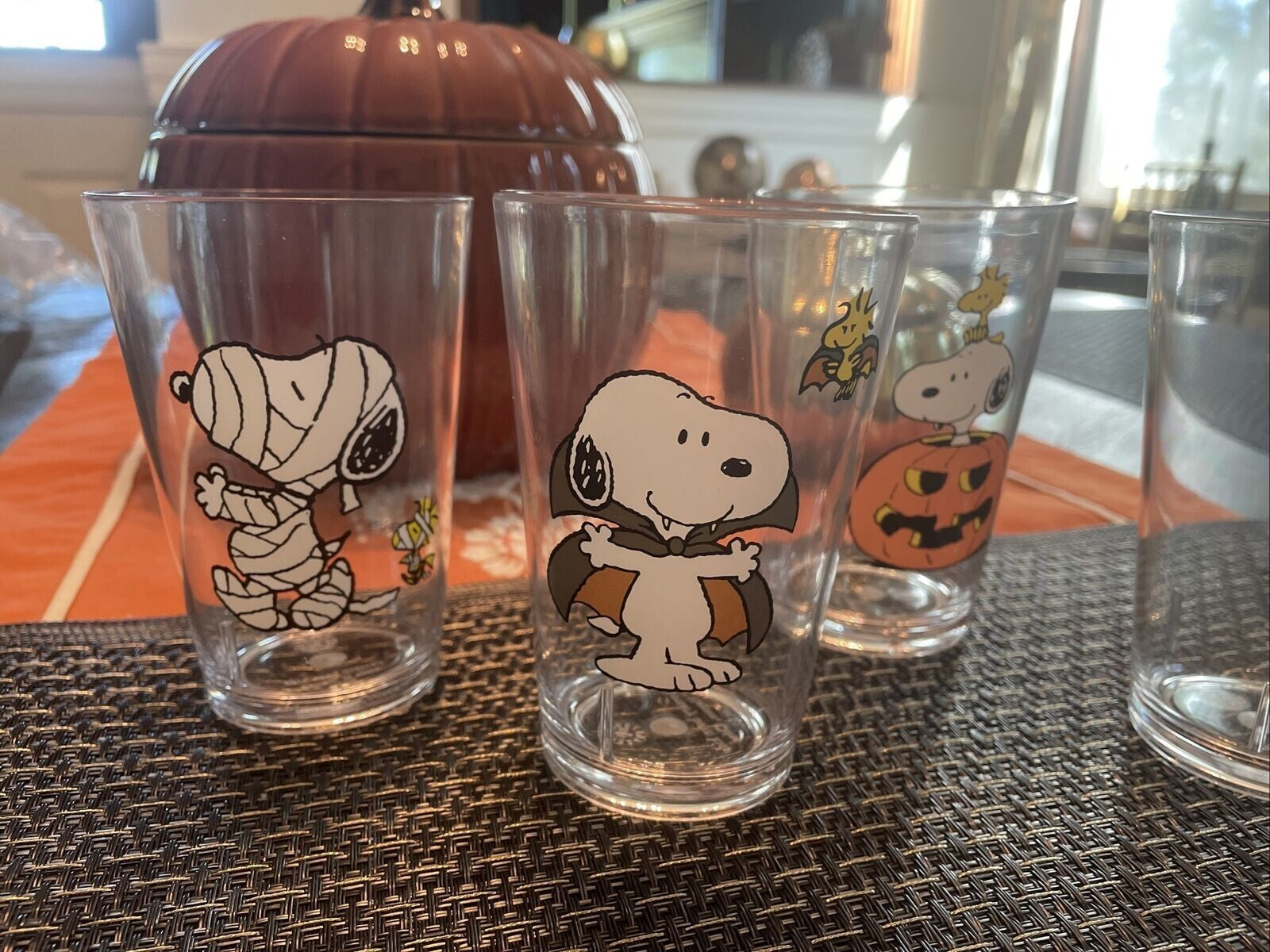 Disney Snoopy Pottery Barn CUP Peanuts Halloween holiday gift party school SET 4