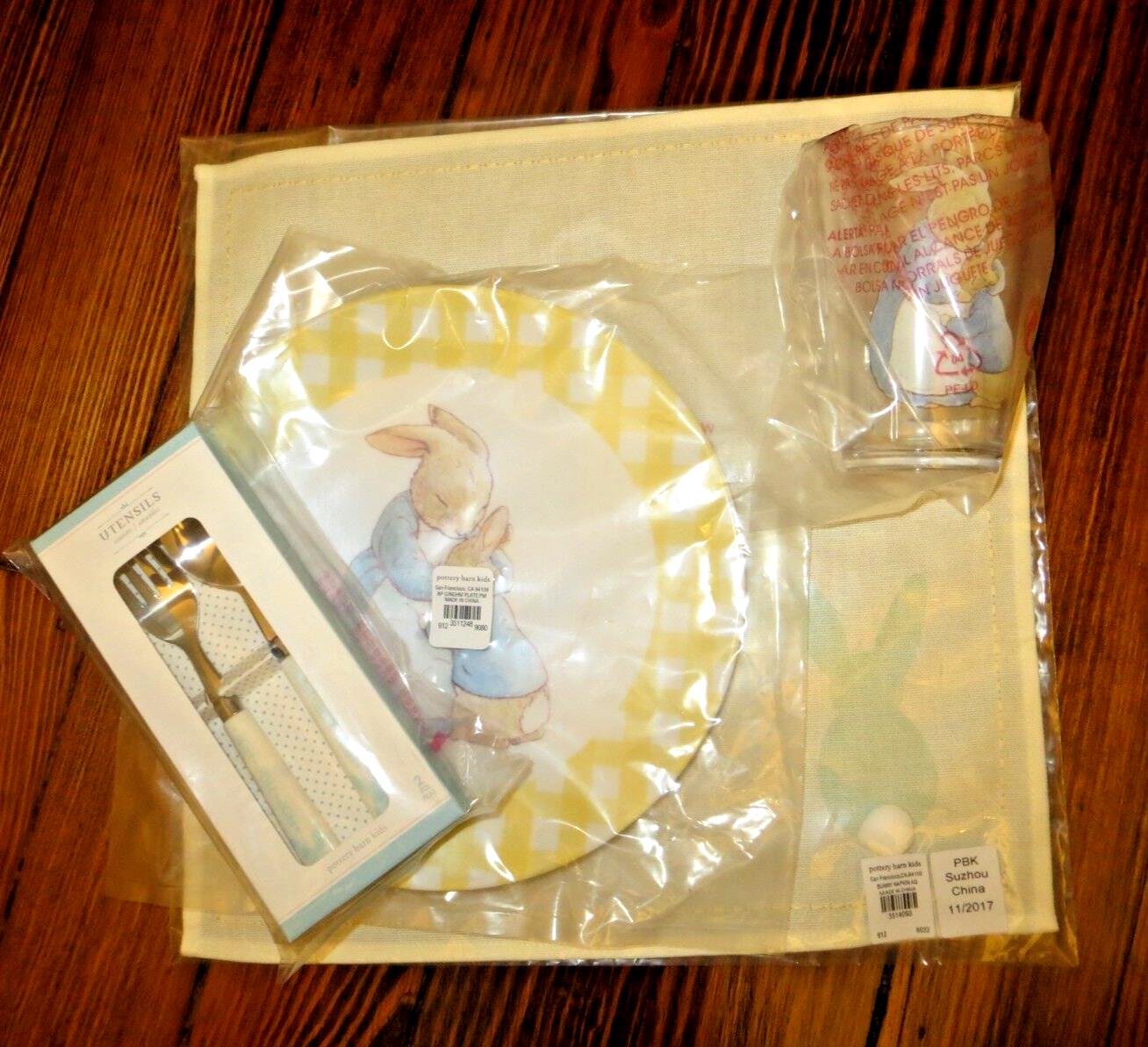 Pottery Barn Disney Plate cup napkin Easter holiday party Bunny Peter rabbit !