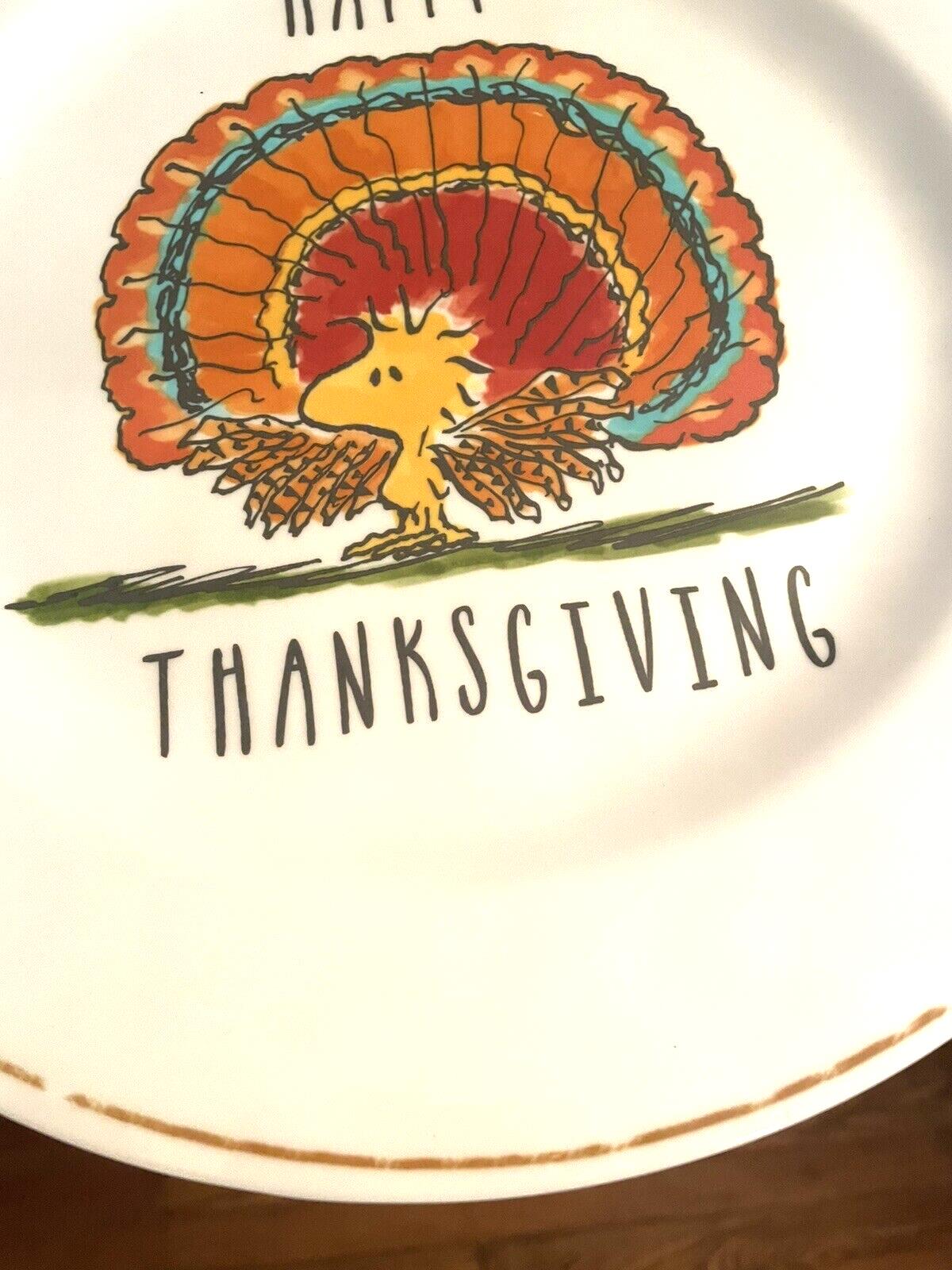 Snoopy Peanuts Pottery Barn holiday Thanksgiving party Disney Dinner Plate. ??