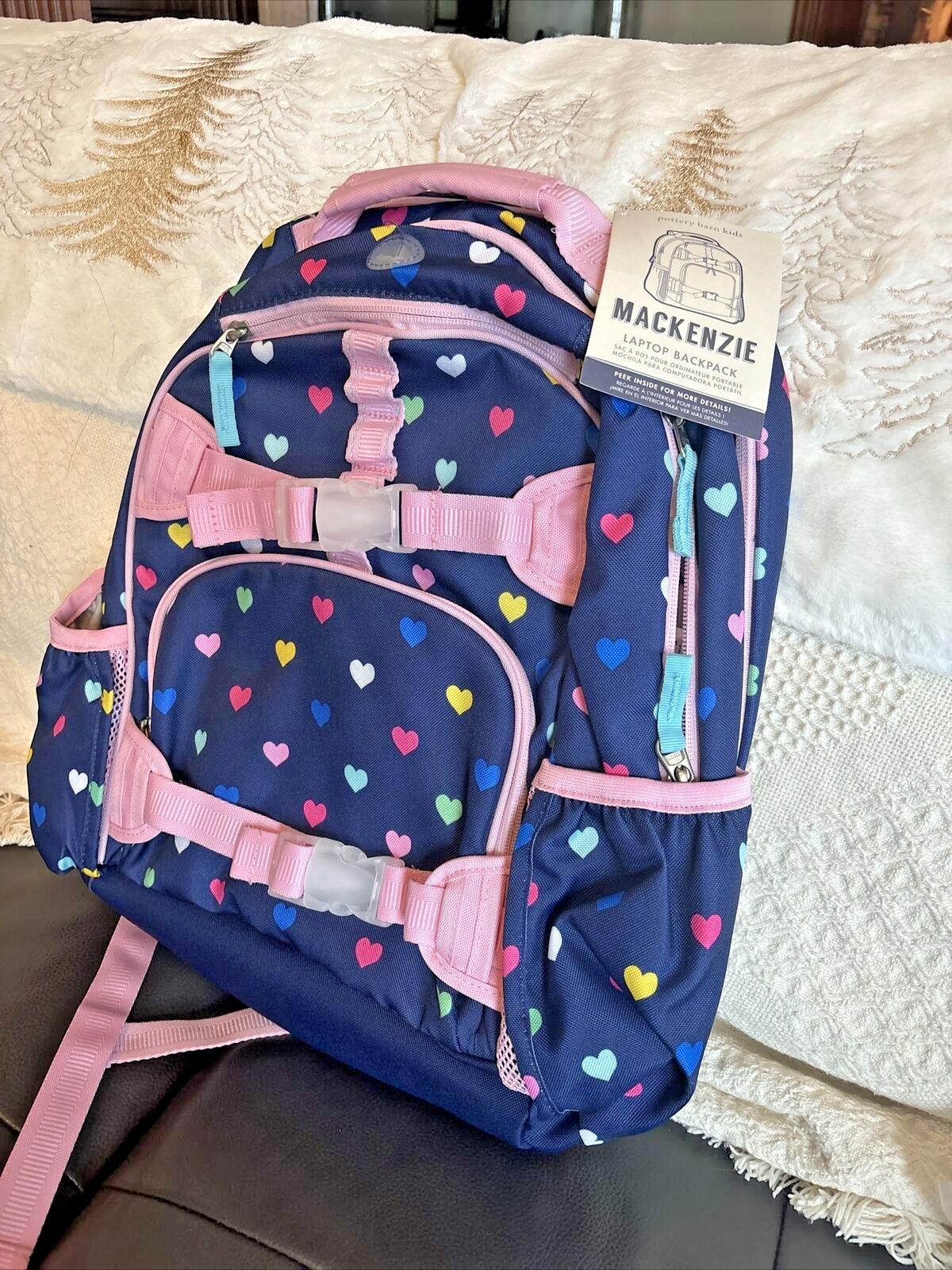 Disney School Pottery barn LARGE Backpack Travel Bag Rainbow heart + Water ?? ]