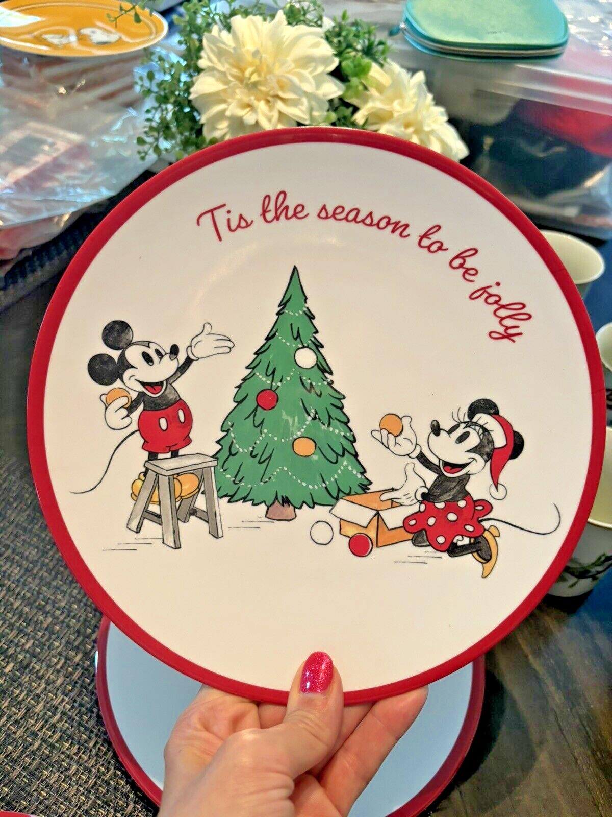 Pottery Barn Holiday Mickey Mouse Disney Christmas Dinner party school SET 8 a