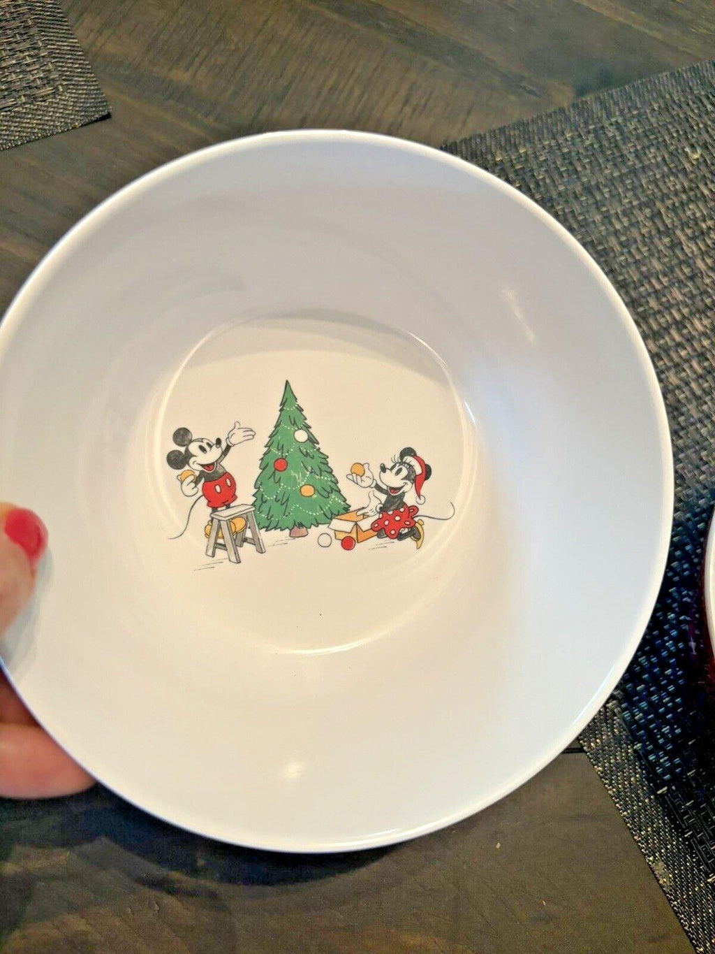 Pottery Barn Holiday Mickey Mouse Disney Christmas Dinner party school SET 8 a