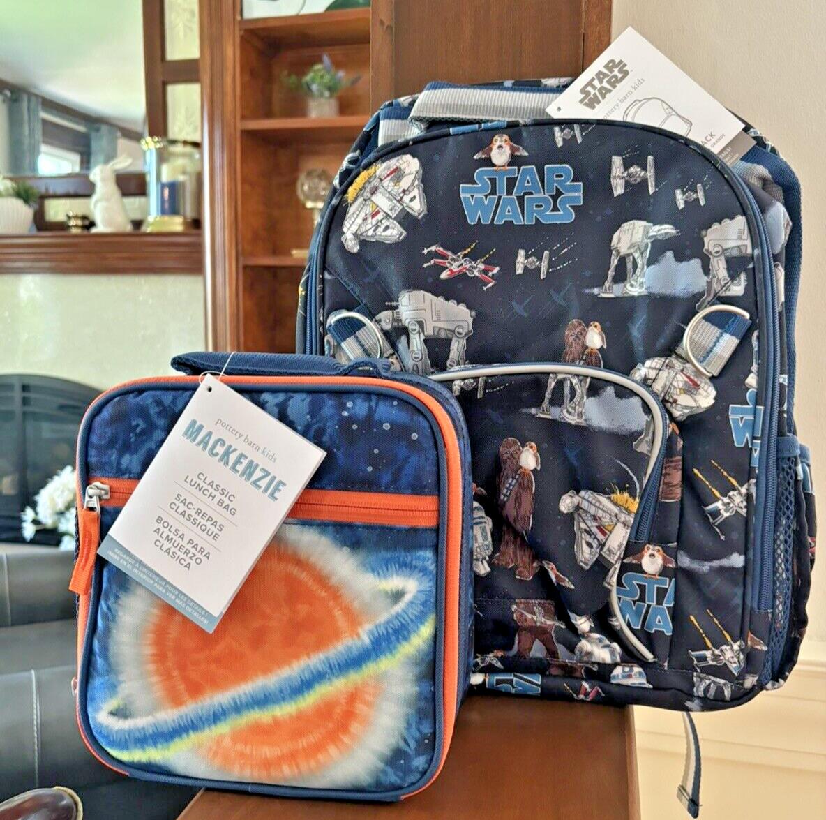 Disney School Pottery barn STAR WARS BACKPACK Solo+Lunch Box Bag Jedi Droid ?? 1